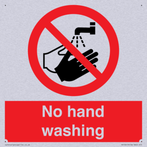 No hand washing